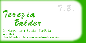 terezia balder business card